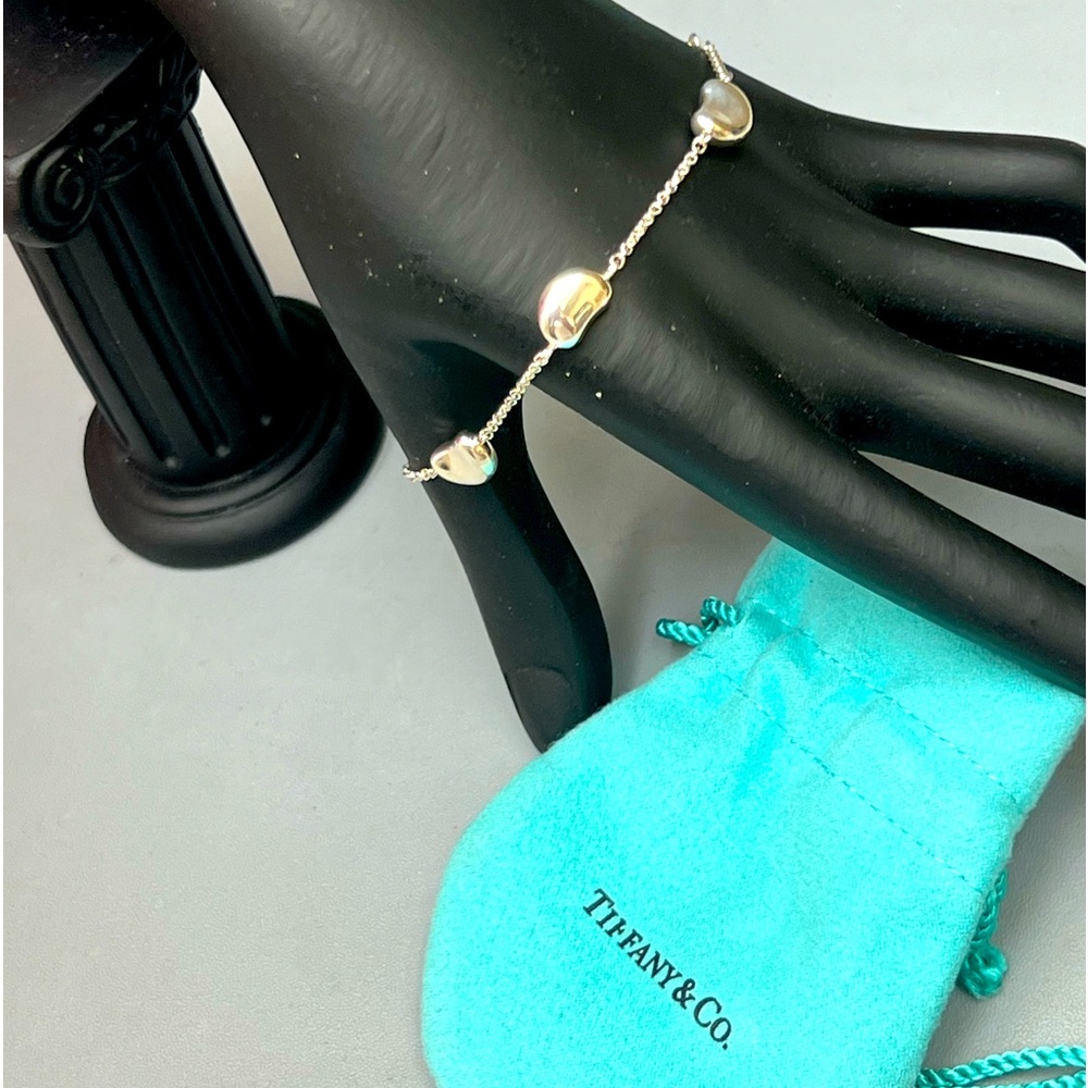 Tiffany & Co. Peretti 5 Bean Sterling Silver Bracelet